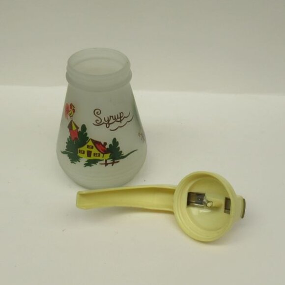 Hazel Atlas Frosted 5 1/4 Inch SYRUP PITCHER with Original Screw On Slide Lid - Picture 5 of 5